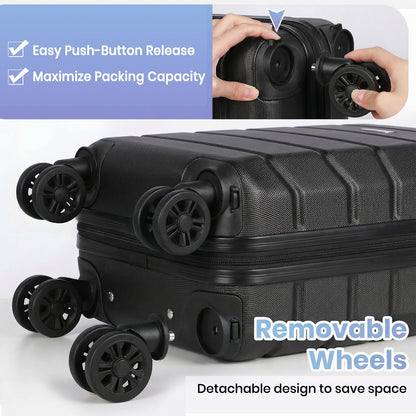 16 Inch Small Cabin Suitcase with Removable Wheels