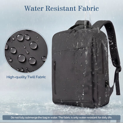Lightweight Laptop Backpack with USB Charging Port in Black