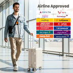 Tavoxda Lightweight Hard Shell Travel Suitcase Sets of 4 White