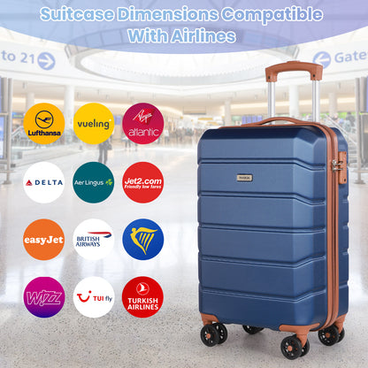 Lightweight Cabin Suitcase with Travel Backpack Set