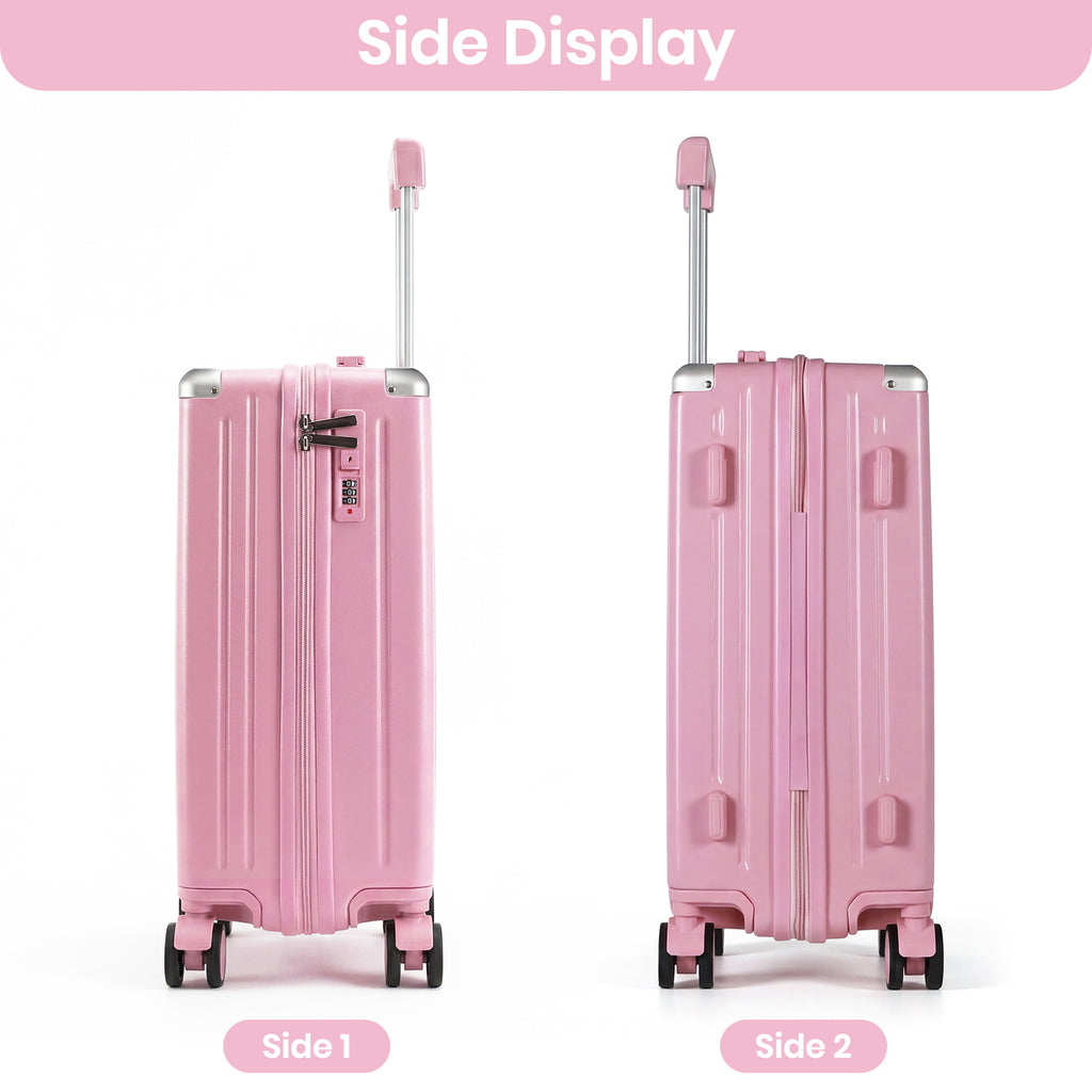 Lightweight Hard Shell Cabin Suitcase with Cup Holder