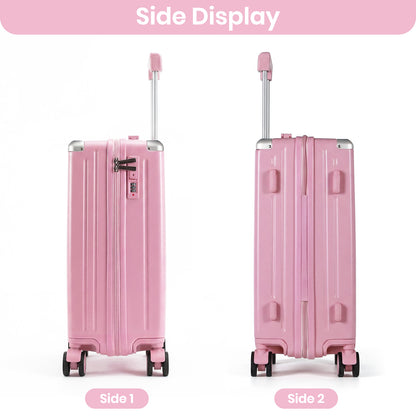 Lightweight Hard Shell Cabin Suitcase with Cup Holder