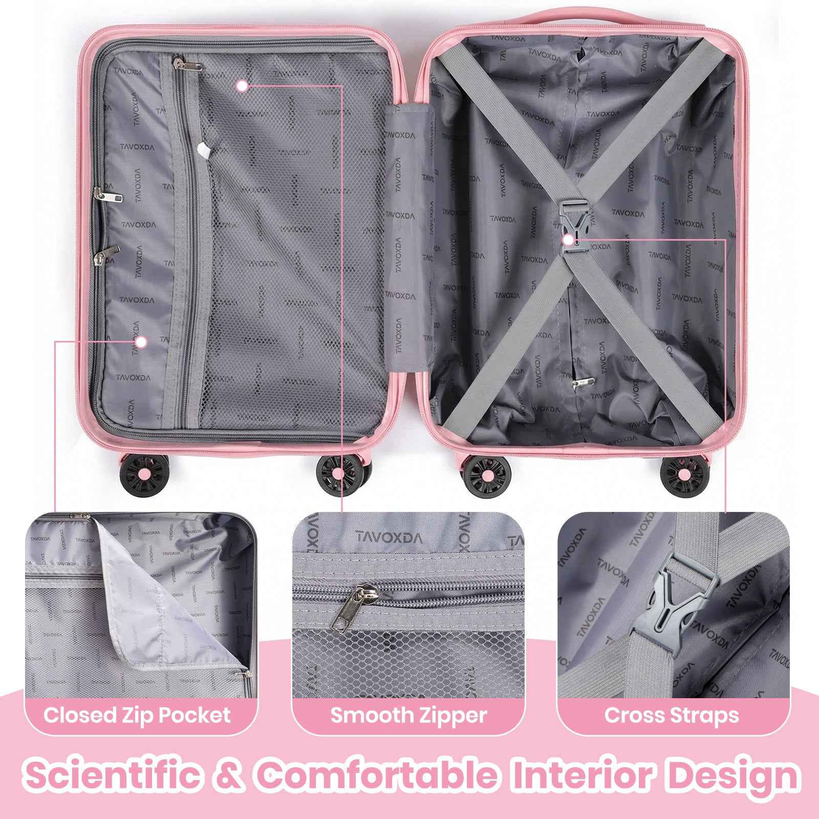 Lightweight Medium Check-in Suitcase Sets 3 Piece