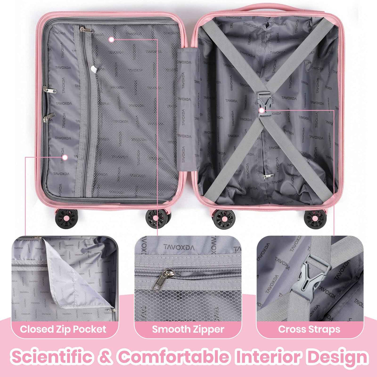 Lightweight Medium Check-in Suitcase Sets 3 Piece