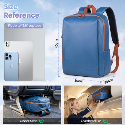 Lightweight Laptop Backpack with Toiletry Bag Blue