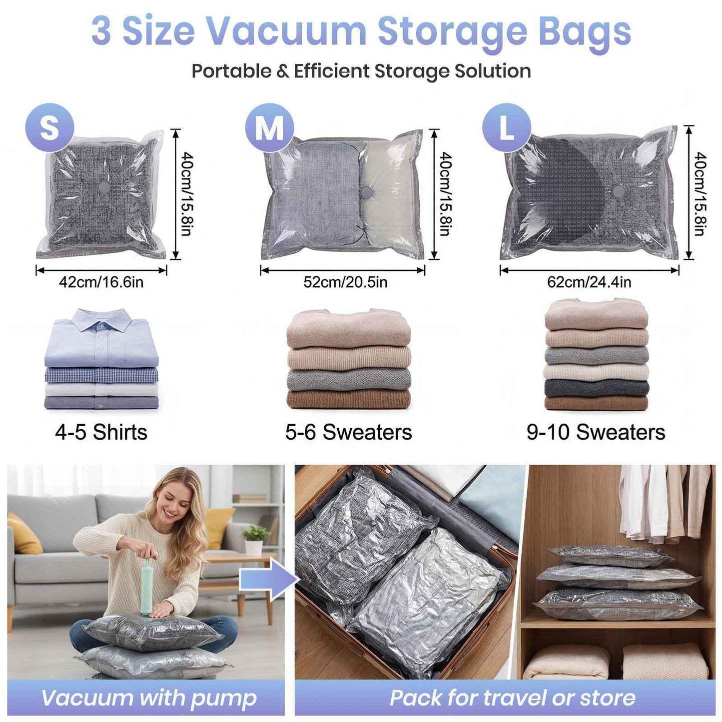 Tavoxda Lightweight PP Hardshell 3 Piece Luggage Sets Cream