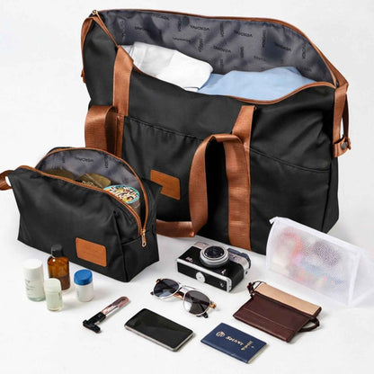 Lightweight Hard Shell Suitcase Sets 5 Piece - Black