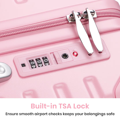 Tavoxda Carry-On Suitcase Pink New Model