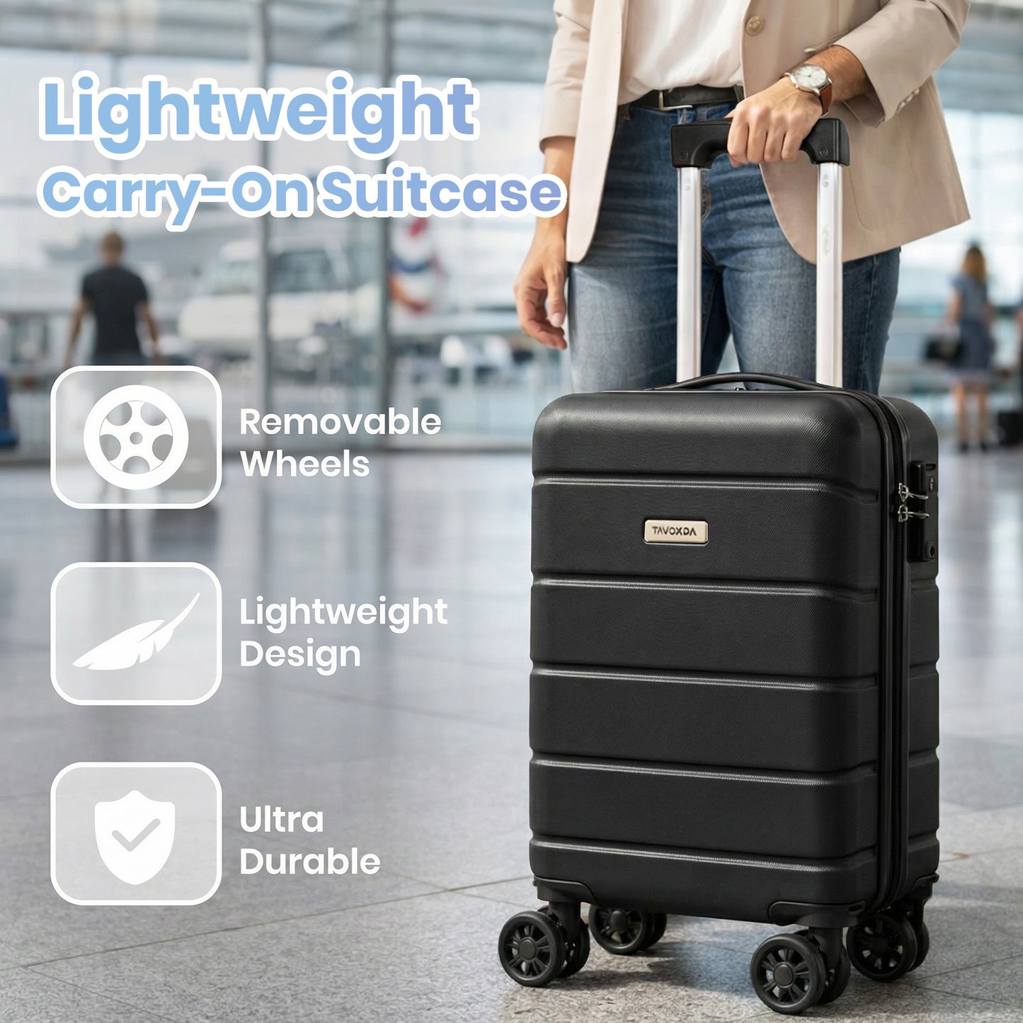 16 Inch Small Cabin Suitcase with Removable Wheels