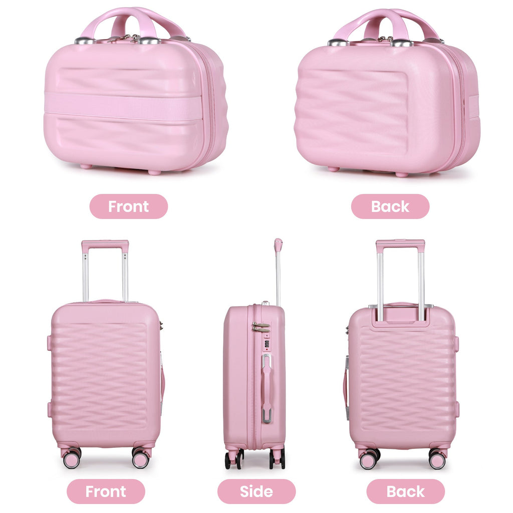 Tavoxda 20 Inch Cabin Case with Beauty Case Pink