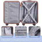 5-Piece Hard Shell Suitcase Set with Backpack & Toiletry Bag