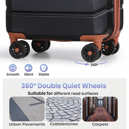 Lightweight Cabin Suitcase with Travel Backpack Set