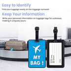 Luggage Tags 3 Pcs for Suitcase with Information Card