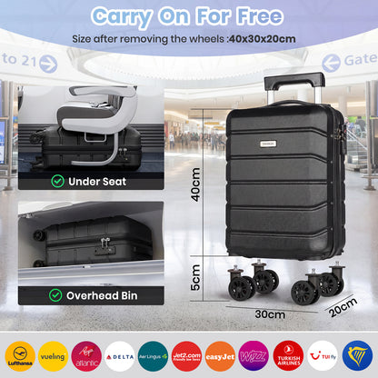 16 Inch Small Cabin Suitcase with Removable Wheels