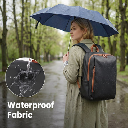 Lightweight Laptop Backpack with Toiletry Bag Black