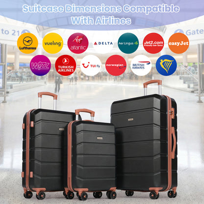 Lightweight Luggage Set with Travel Backpack