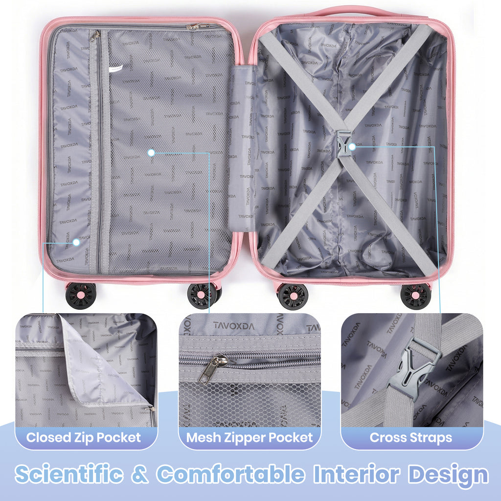 5-Piece Hard Shell Suitcase Set with Backpack & Toiletry Bag