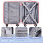 5-Piece Hard Shell Suitcase Set with Backpack & Toiletry Bag