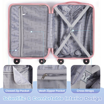 Lightweight Luggage Set with Travel Backpack