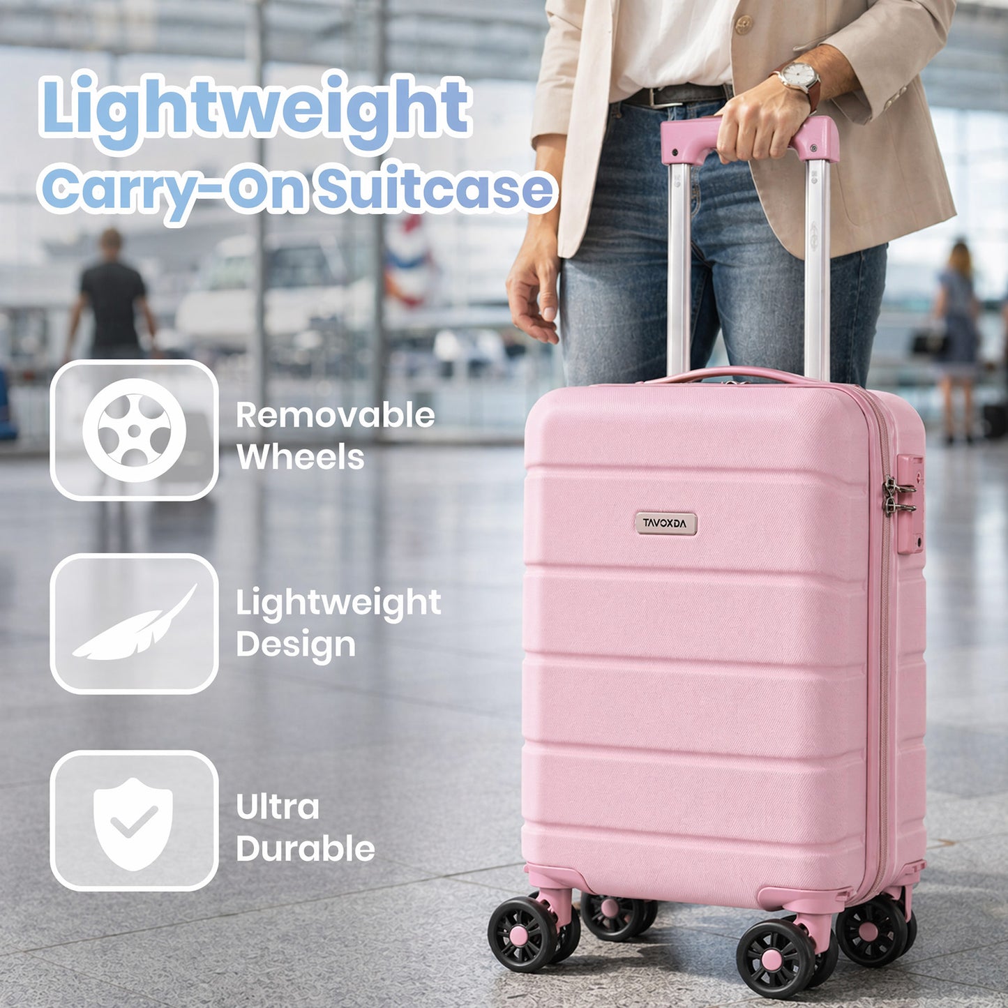 16 Inch Small Cabin Suitcase with Removable Wheels
