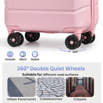 Lightweight Cabin Suitcase with Travel Backpack Set