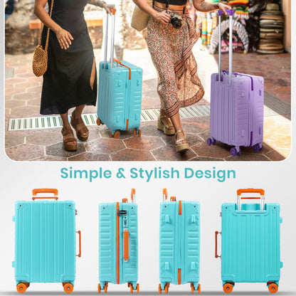 Tavoxda Carry-On Suitcase Lake Blue New Model