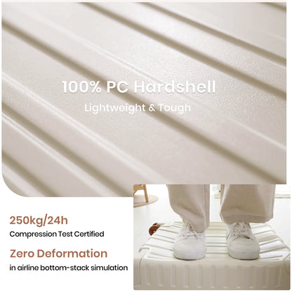 Tavoxda Cabin Suitcase Cream New Model