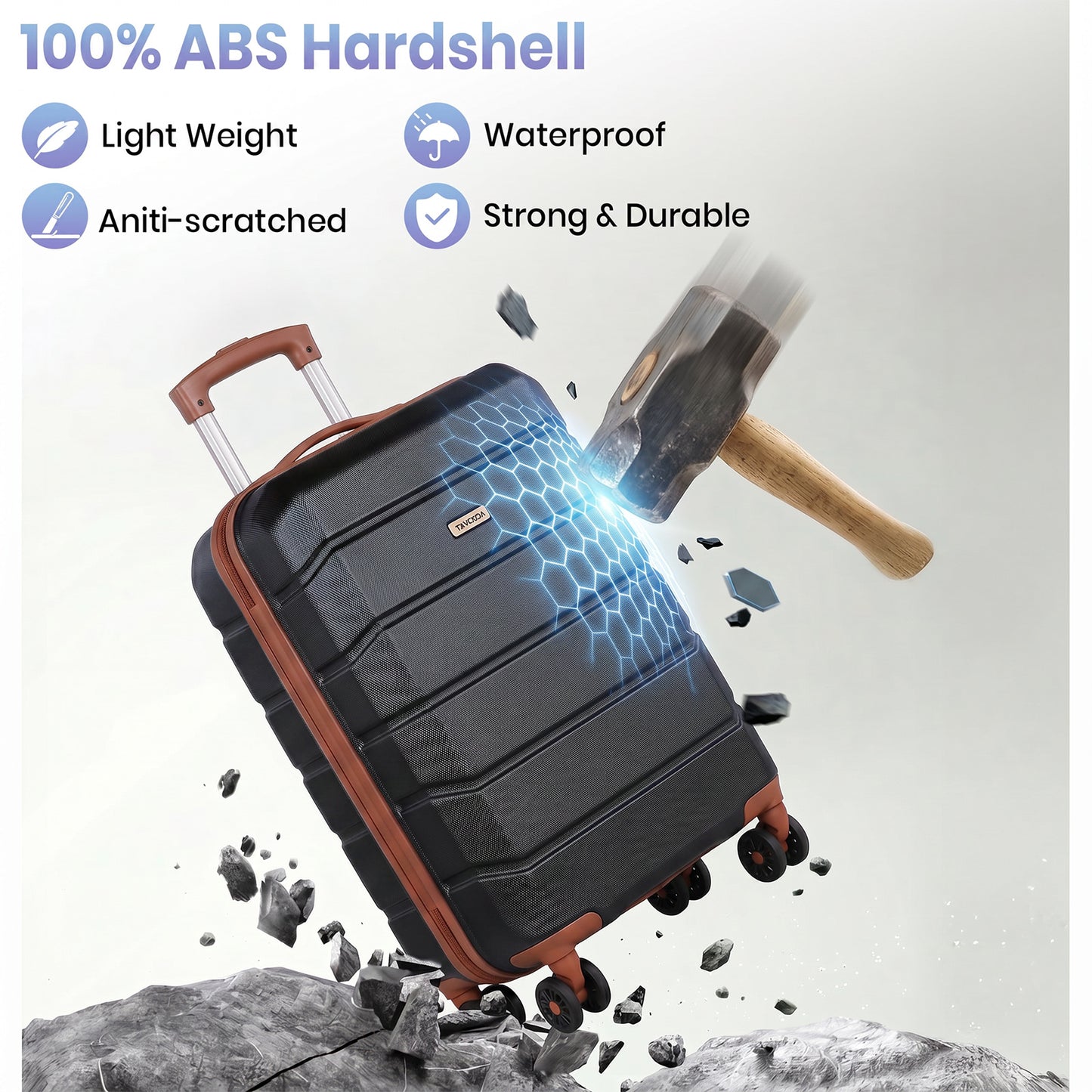 Lightweight Cabin Suitcase with Travel Backpack Set
