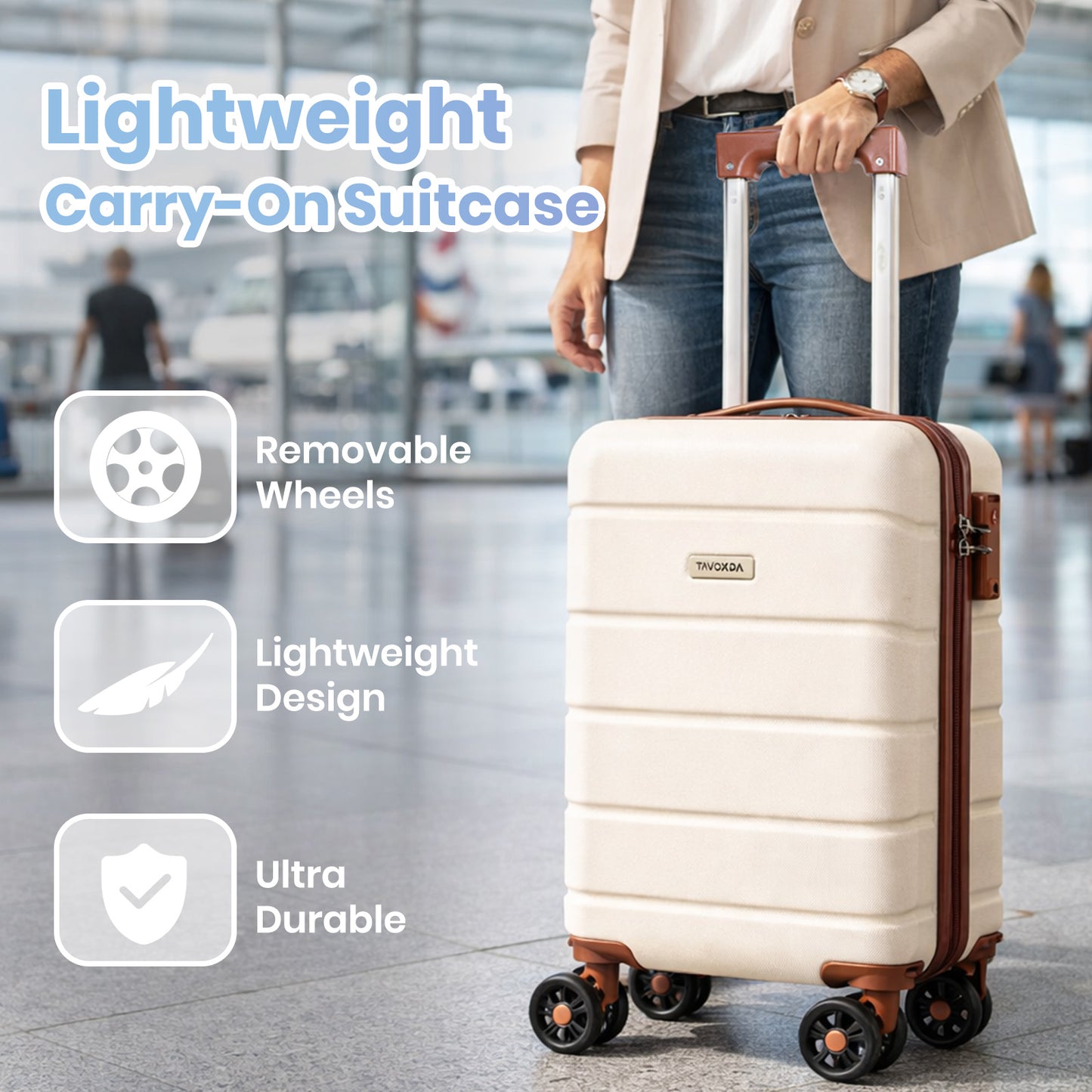 16 Inch Small Cabin Suitcase with Removable Wheels