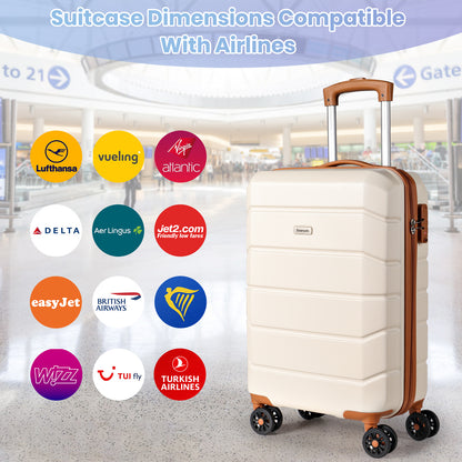 Lightweight Cabin Suitcase with Travel Backpack Set