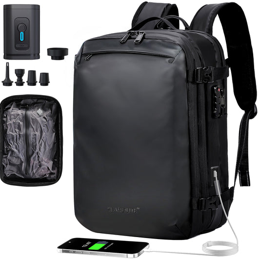 Travel Backpack with Charging Port and Pump