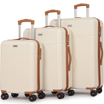 Searoute Suitcase Set in Cream