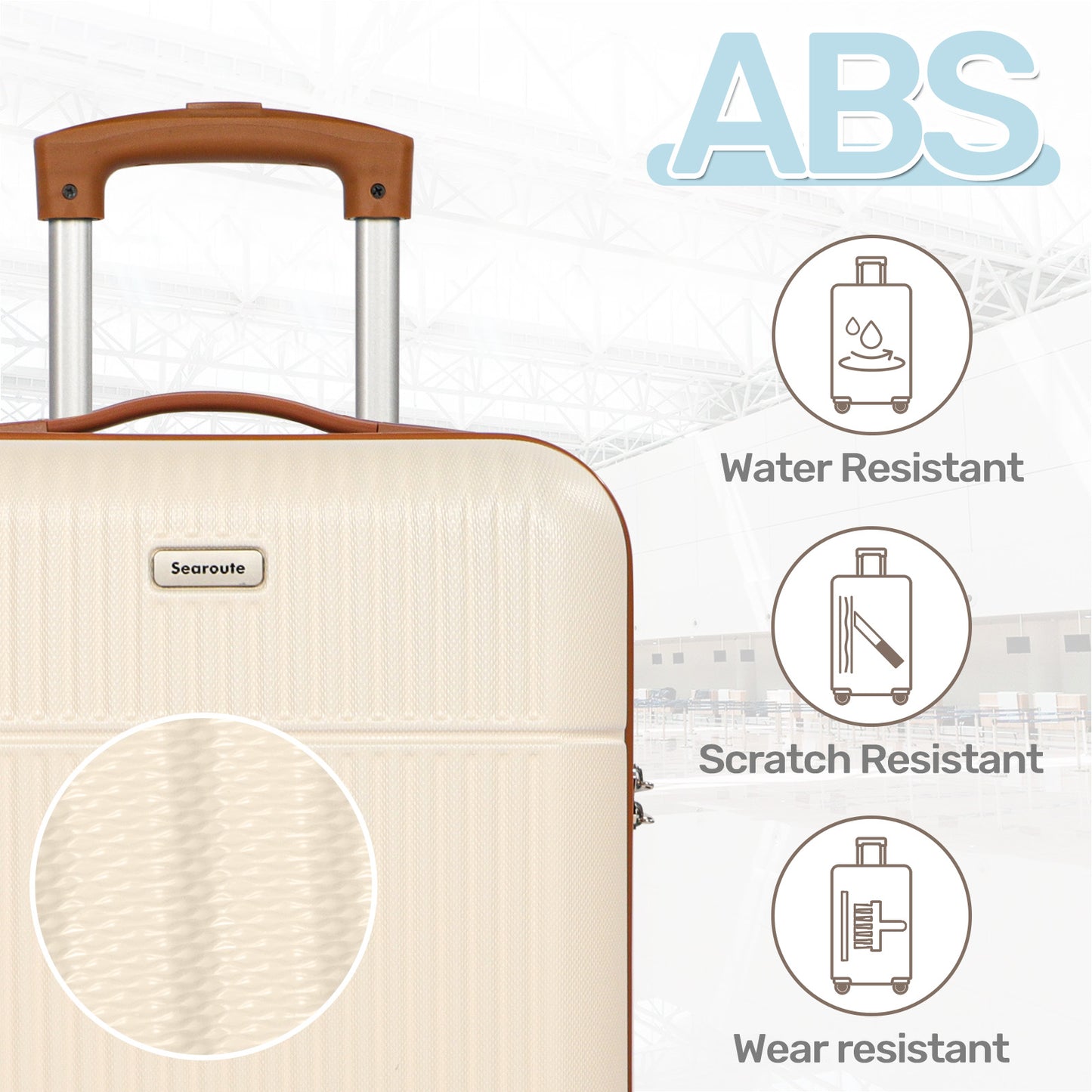 Searoute Large Suitcase Cream
