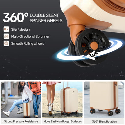 Searoute Large Suitcase Cream