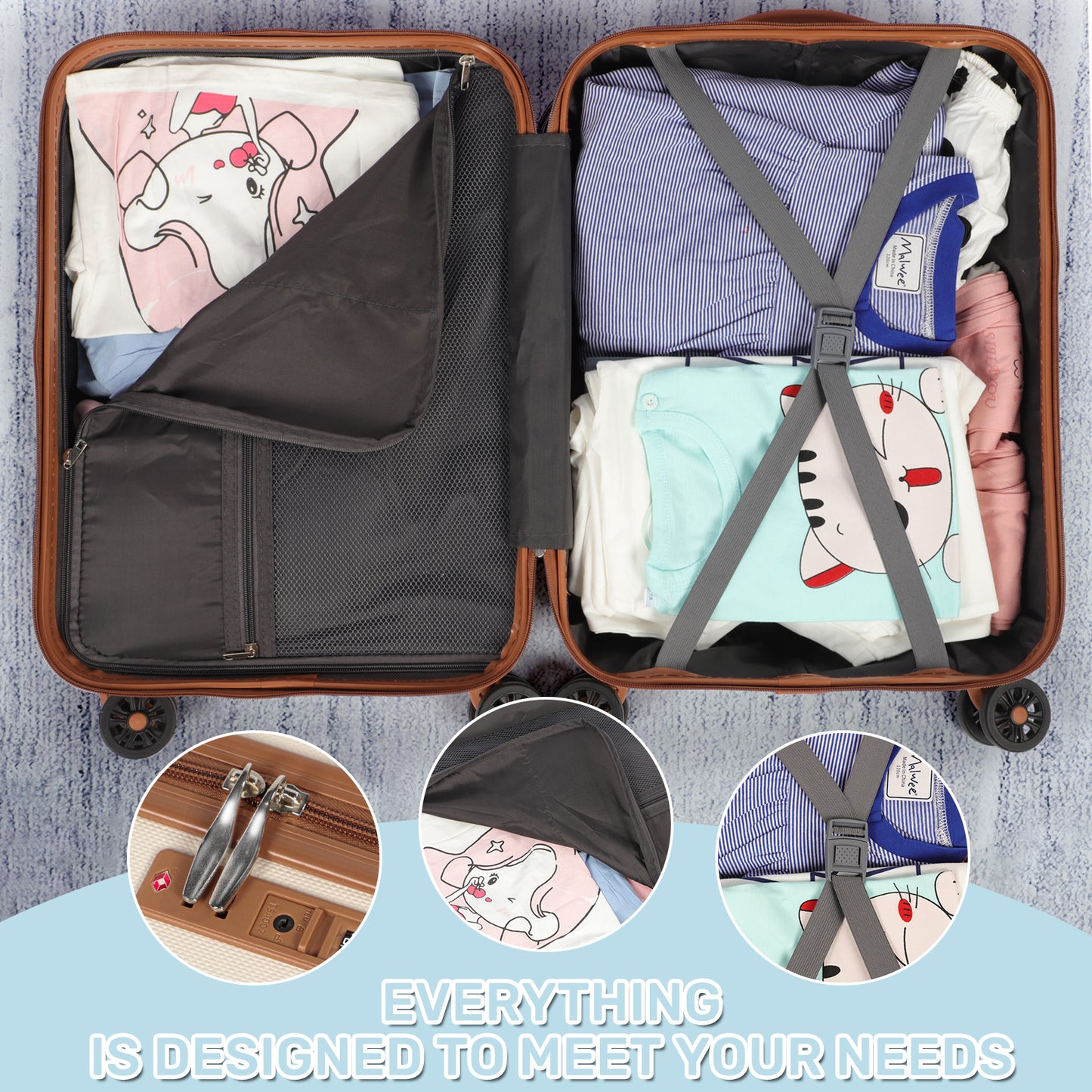 Searoute Large Suitcase Cream