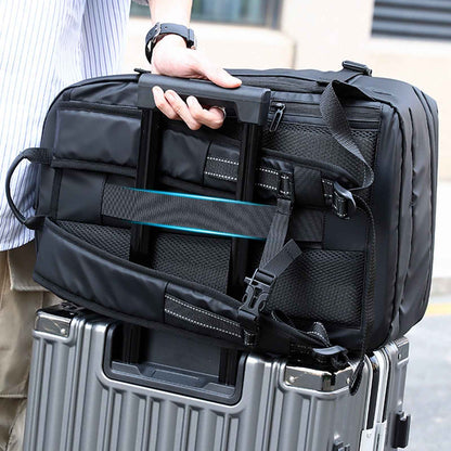 Expandable Vacuum Travel Backpack with Pump Black