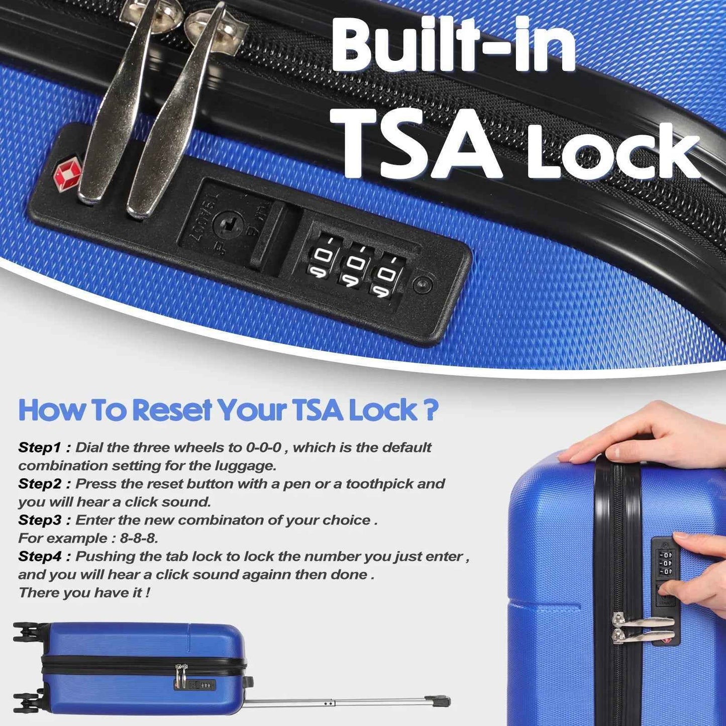 Lightweight Hand Luggage Blue