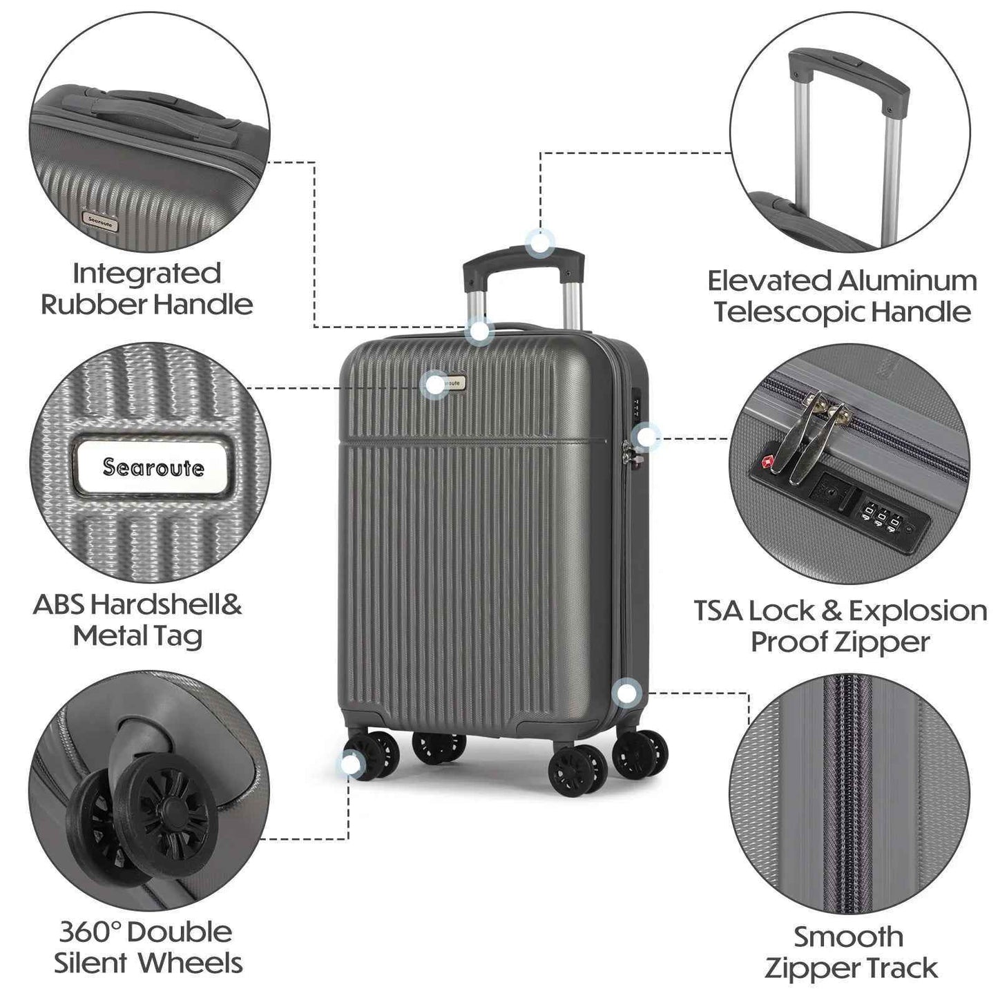 Lightweight Hand Luggage Grey