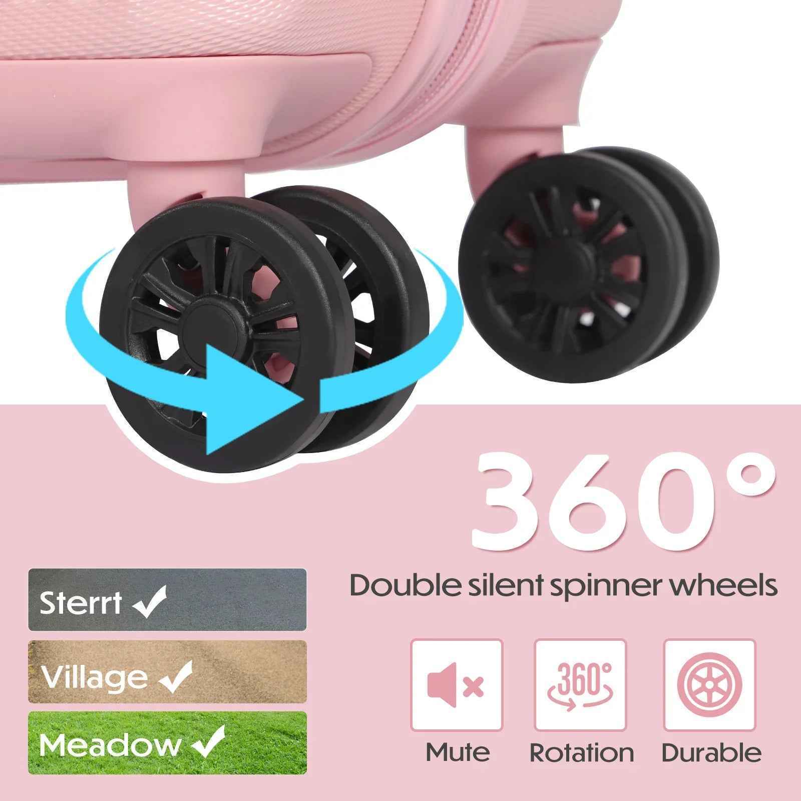 Hard Shell Luggage Sets 2 Pink (21 inch & 28 inch)