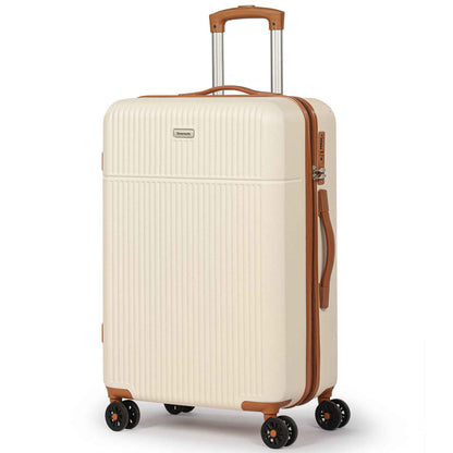 24 Inch Suitcase Pink Cream