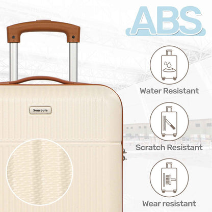 28 Inch Suitcase Cream