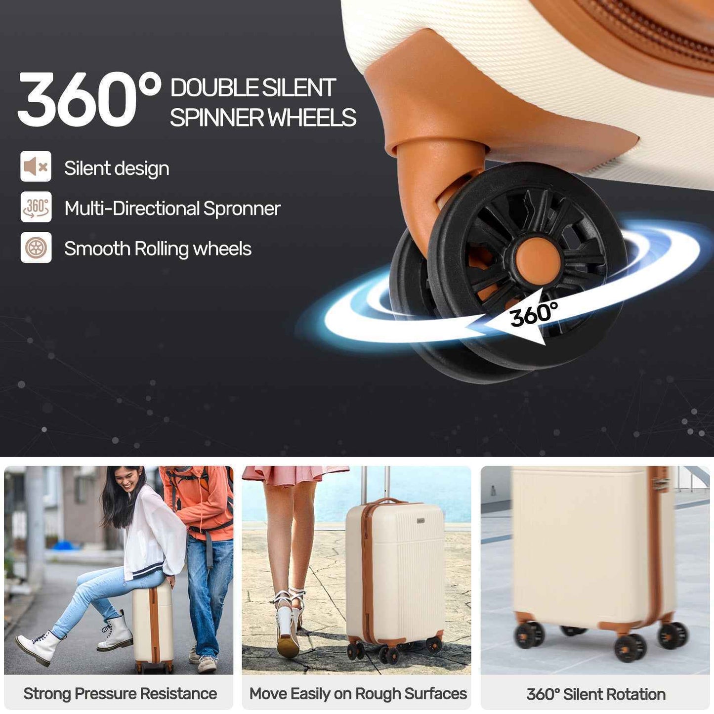 Hard Shell Luggage Sets 2 (21 inch & 28 inch)