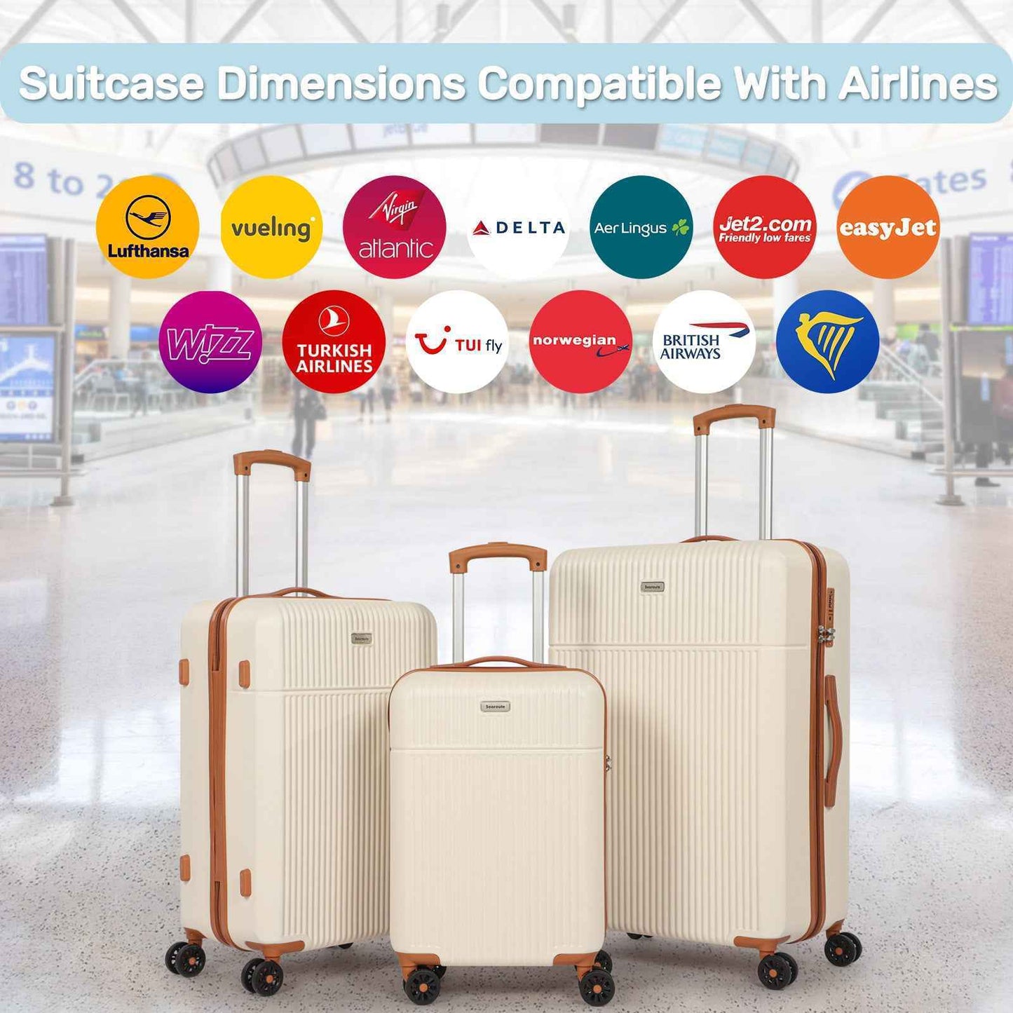 Tavoxda 28 Inch Suitcase Cream