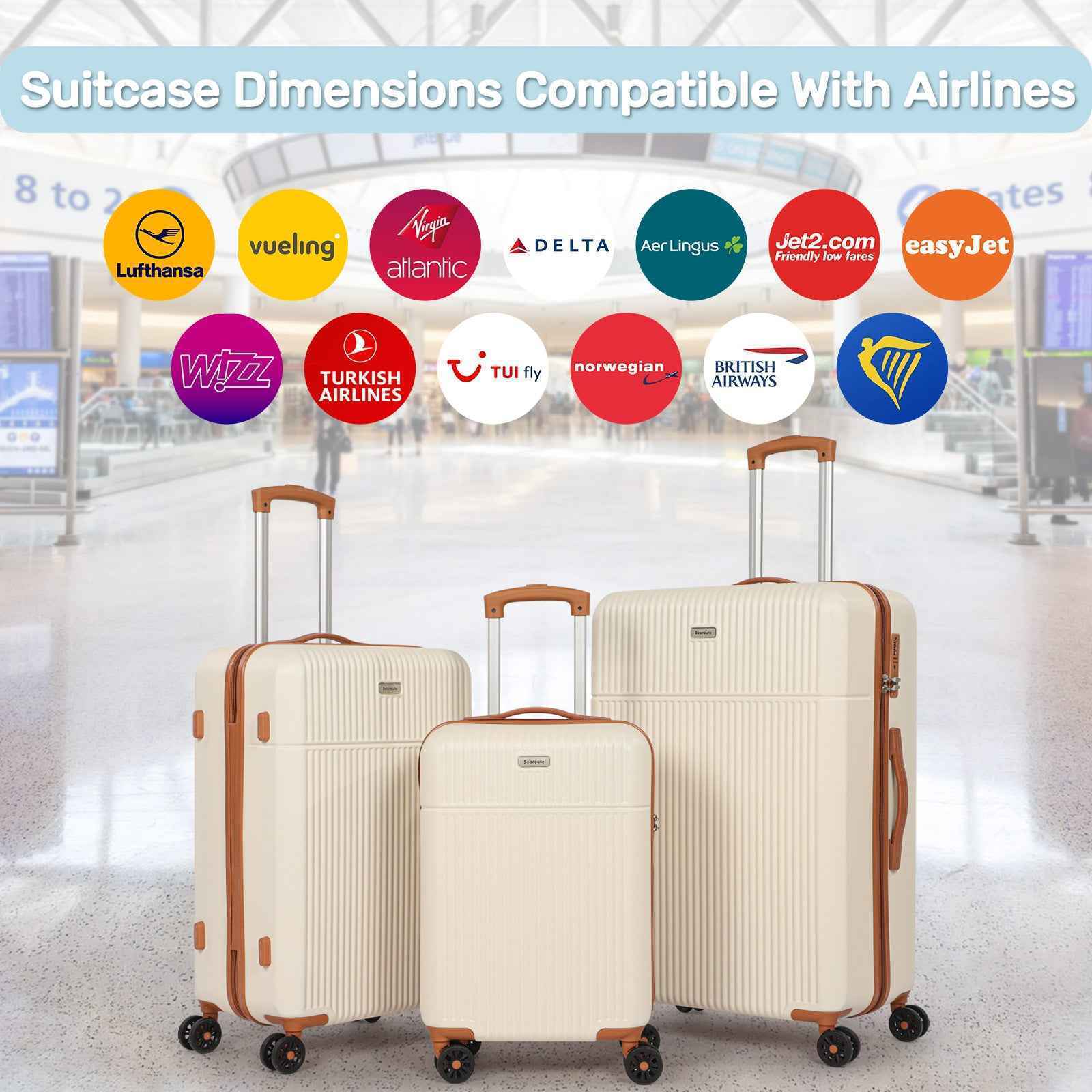 Tavoxda 28 Inch Suitcase Cream