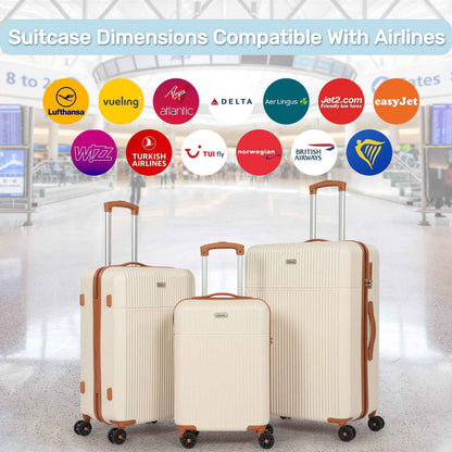 Tavoxda 28 Inch Suitcase Cream