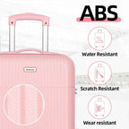 Tavoxda 28 Inch Suitcase Pink