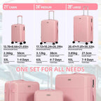 Hard Shell Luggage Sets 2 Pink (21 inch & 28 inch)