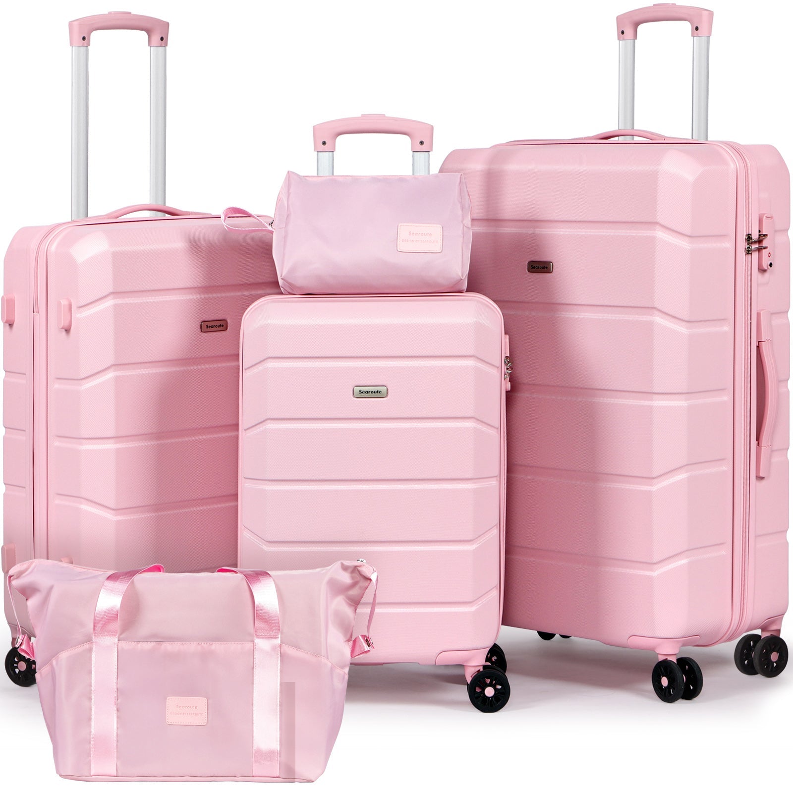 Tavoxda lightweight 5 piece hard shell suitcase set for UK family travel