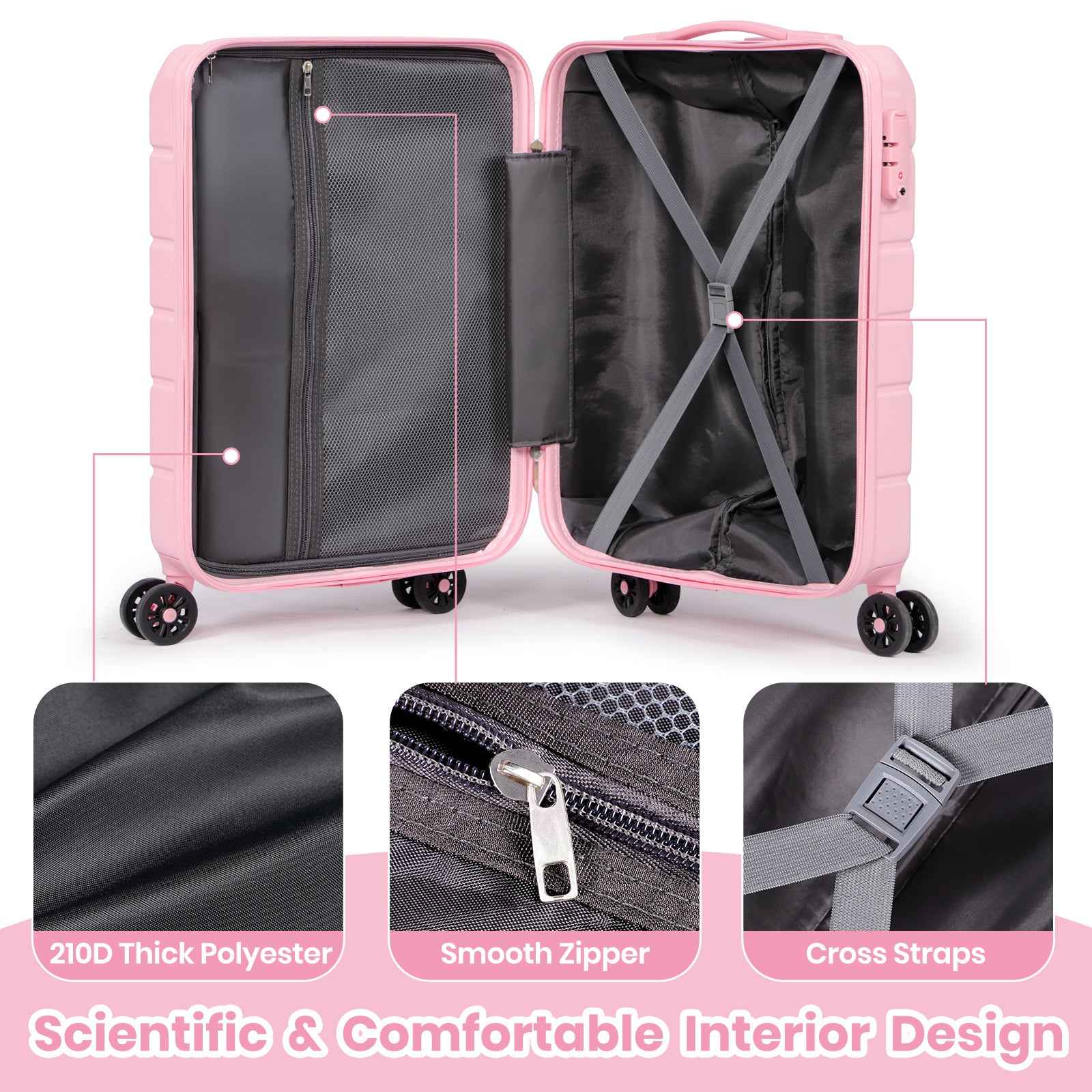 Tavoxda 5 piece suitcase set final call to action image