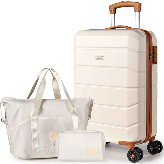 Lightweight Cabin Luggage Set Cream